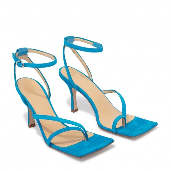 A.W.A.K.E. MODE Delta Leather Strappy Sandal in Blue - Picture 2 of 7